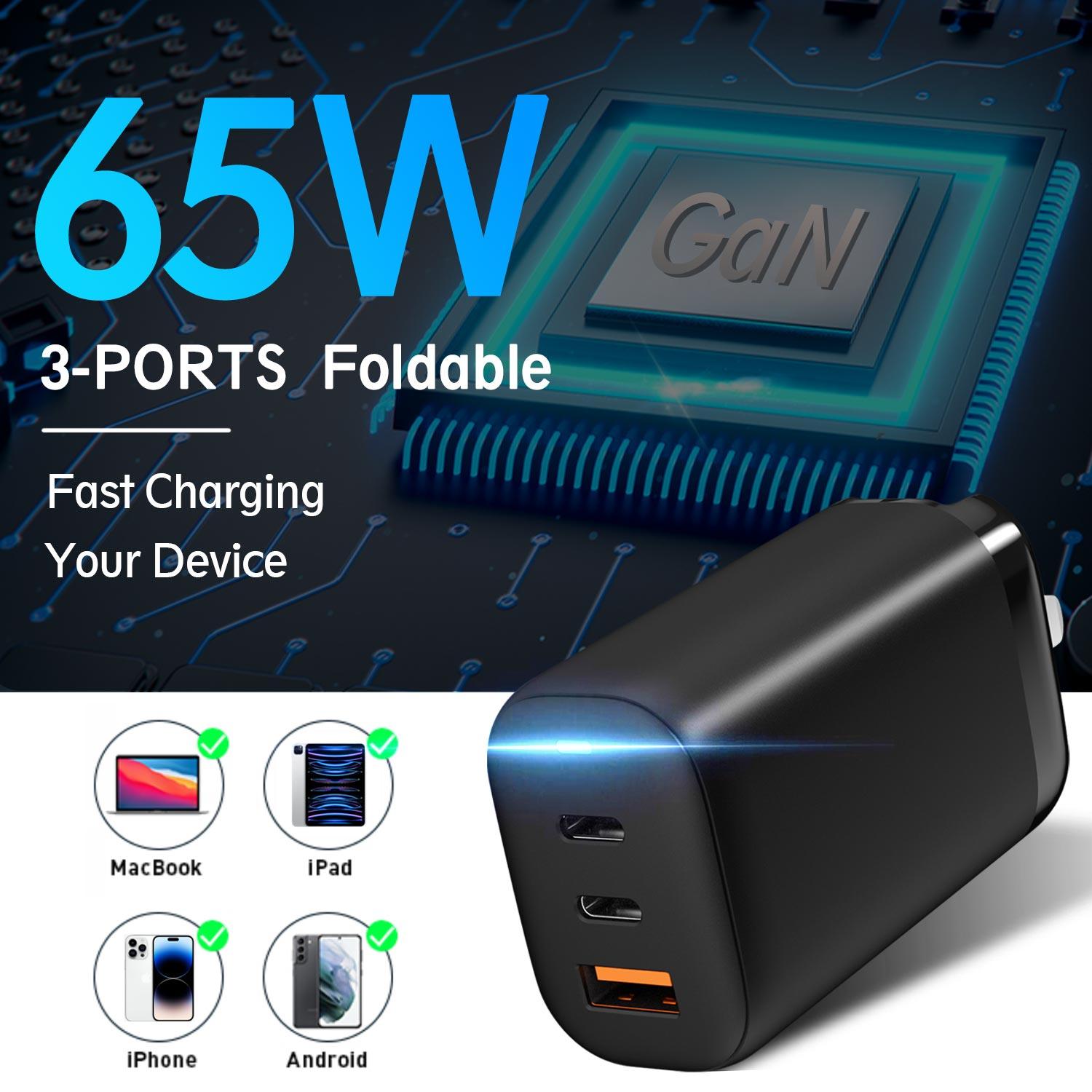 65W GaN Charger with 3 Ports - Magfit