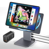 65W GaN 플러그 및 마그네틱 케이스 세트가 포함된 Magfire iPad 및 MacBook 8 in1 마그네틱 도킹 스테이션