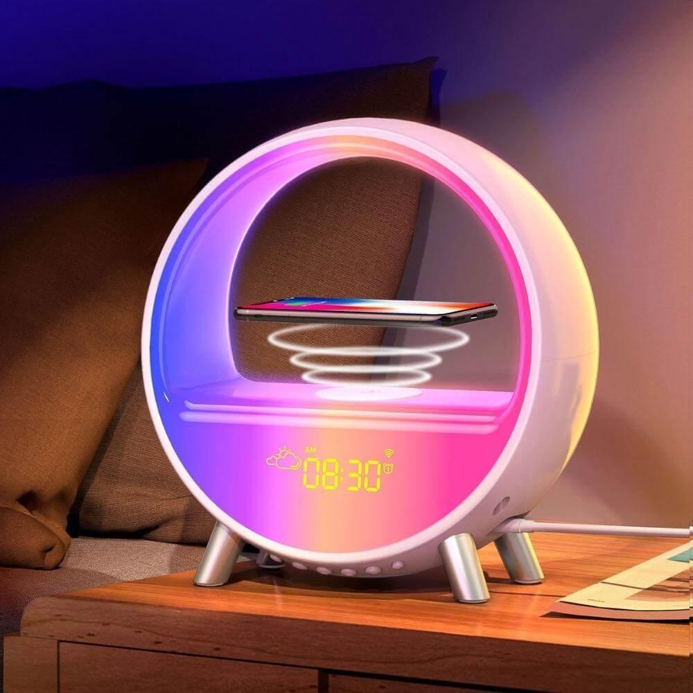 White Noise Wireless Charger with Alarm Clock,Night Light,APP,Compatible with Alexa - Magfit
